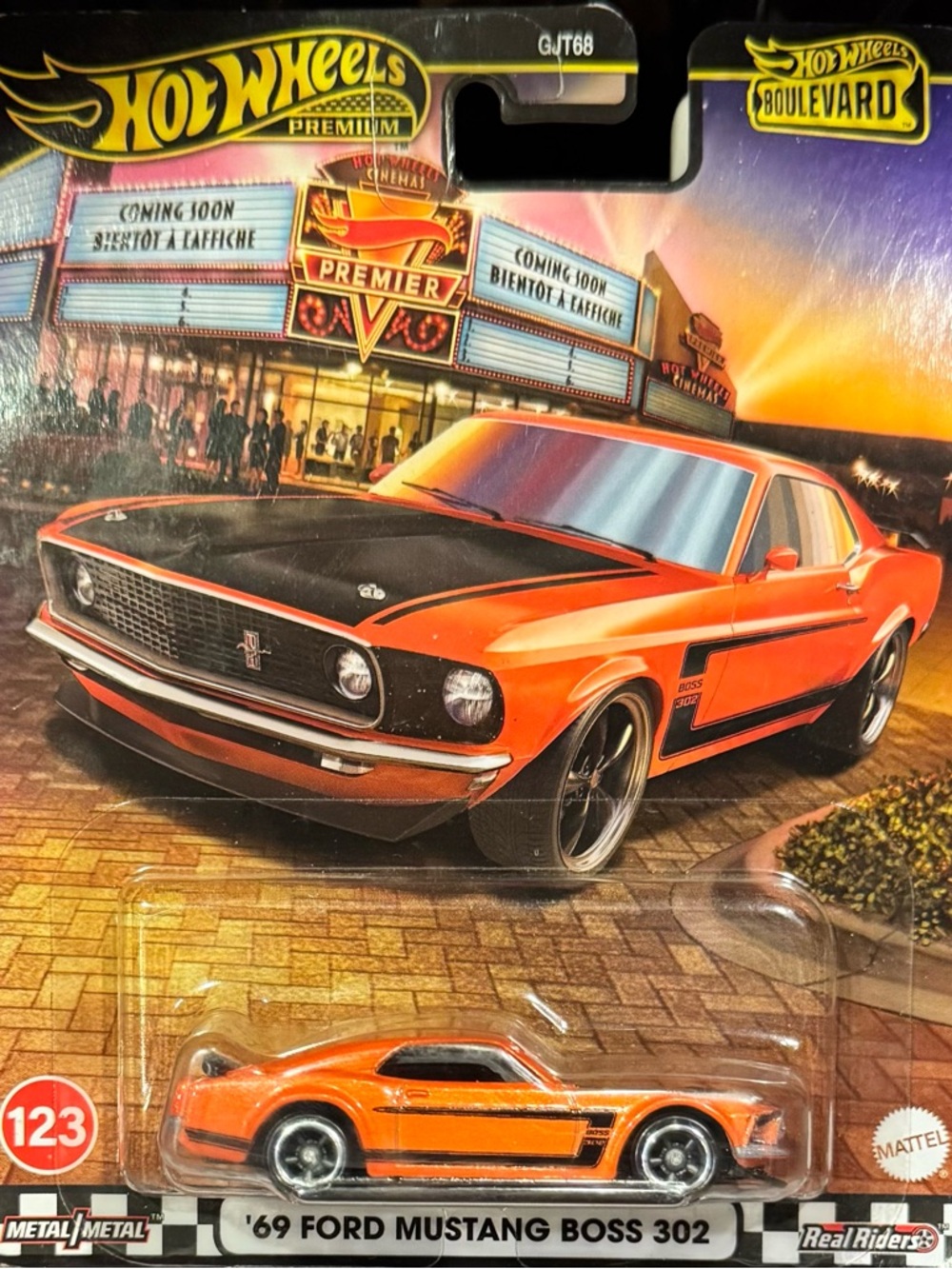 Hot Wheels '69 Ford Mustang Boss 302 Toy Car - Orange